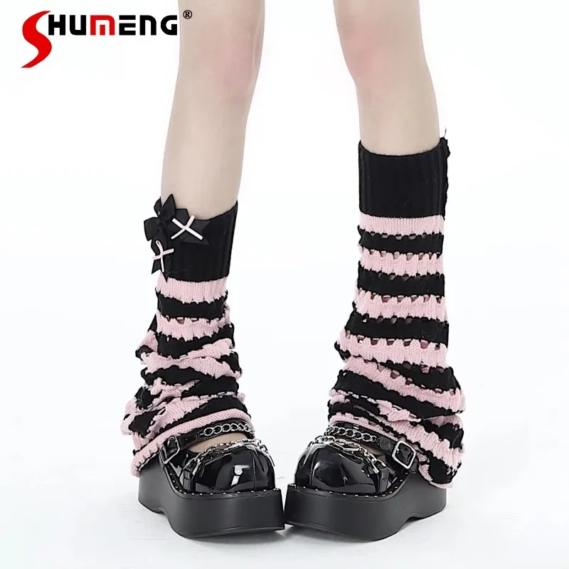 Japanese Rojita Black Pink Cool Sweet Style Soft Girl Striped Hollow Knit Pile Up Sock Kawaii Clothes Accessories Socks De Mujer
Japanese Rojita Black Pink Cool Sweet Style Soft Girl Striped Hollow Knit Pile Up Sock Kawaii Clothes Accessories Socks De Mujer