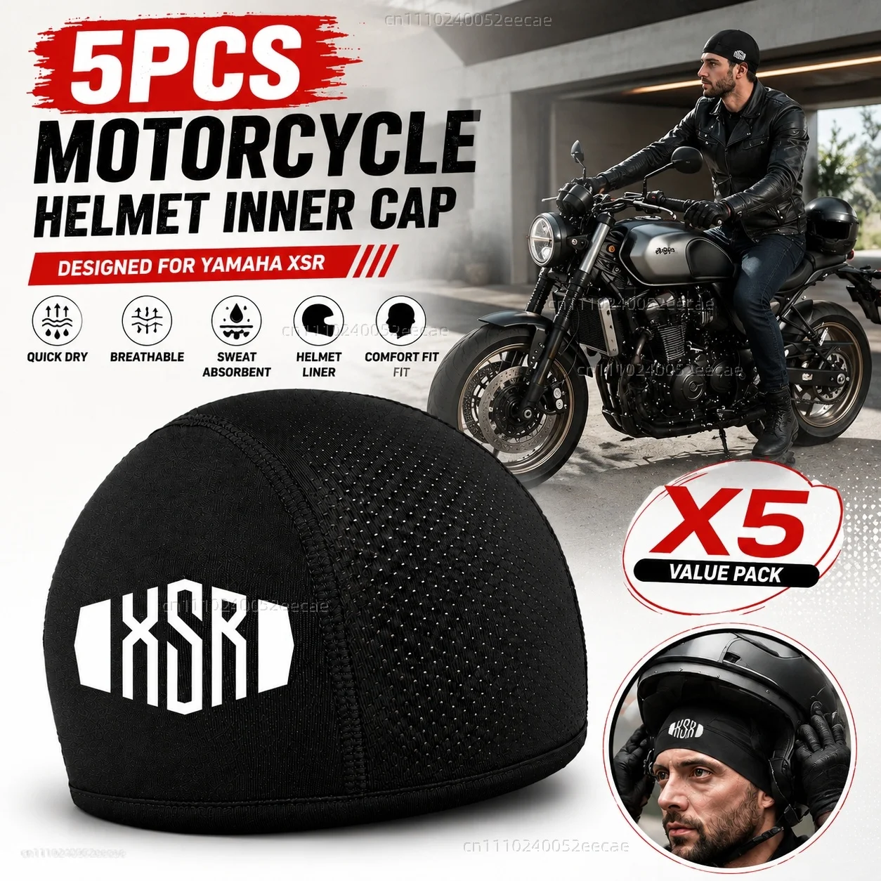 5pcs Motorcycle Helmet Inner Cap Hat Quick Dry Breathable Hat Racing Cap Set For YAMAHA XSR700 XSR 700 XSR900 XSR 900 XSR125 155
5pcs Motorcycle Helmet Inner Cap Hat Quick Dry Breathable Hat Racing Cap Set For YAMAHA XSR700 XSR 700 XSR900 XSR 900 XSR125 155