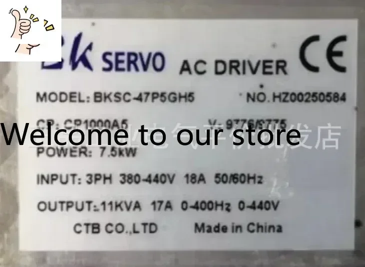 2026.5 Customized Genuine CTB BKSC-47P5GH5 Ultra Synchronous AC Spindle Servo Motor Driver
2026.5 Customized Genuine CTB BKSC-47P5GH5 Ultra Synchronous AC Spindle Servo Motor Driver