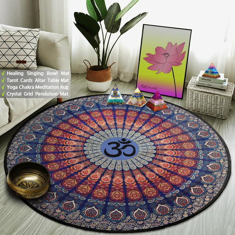 Spiritual OM Symbol India Mandala Carpet Round Area Rug Thick Non-slip Yoga Mat Living Room Bedroom Chair Sofa Foot Pad Dropship
Spiritual OM Symbol India Mandala Carpet Round Area Rug Thick Non-slip Yoga Mat Living Room Bedroom Chair Sofa Foot Pad Dropship