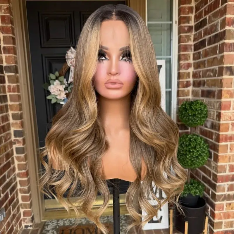 Синтетический парик с HD-кружевом 13x4, без клея, с предварительно выщипанной линией роста волос, омбре медово-коричневый с блондинистыми прядями, натуральные волны
Синтетический парик с HD-кружевом 13x4, без клея, с предварительно выщипанной линией роста волос, омбре медово-коричневый с блондинистыми прядями, натуральные волны