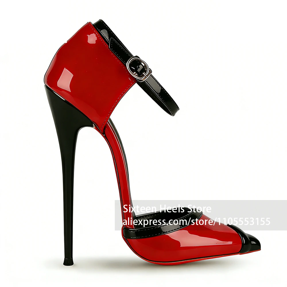 16cm Two-Tone High Heeled Pumps Sexy Style Lacquered Heel Summer Stilettos Ankle Buckle Pointed Women's Handmade High Heel Shoes
16cm Two-Tone High Heeled Pumps Sexy Style Lacquered Heel Summer Stilettos Ankle Buckle Pointed Women's Handmade High Heel Shoes