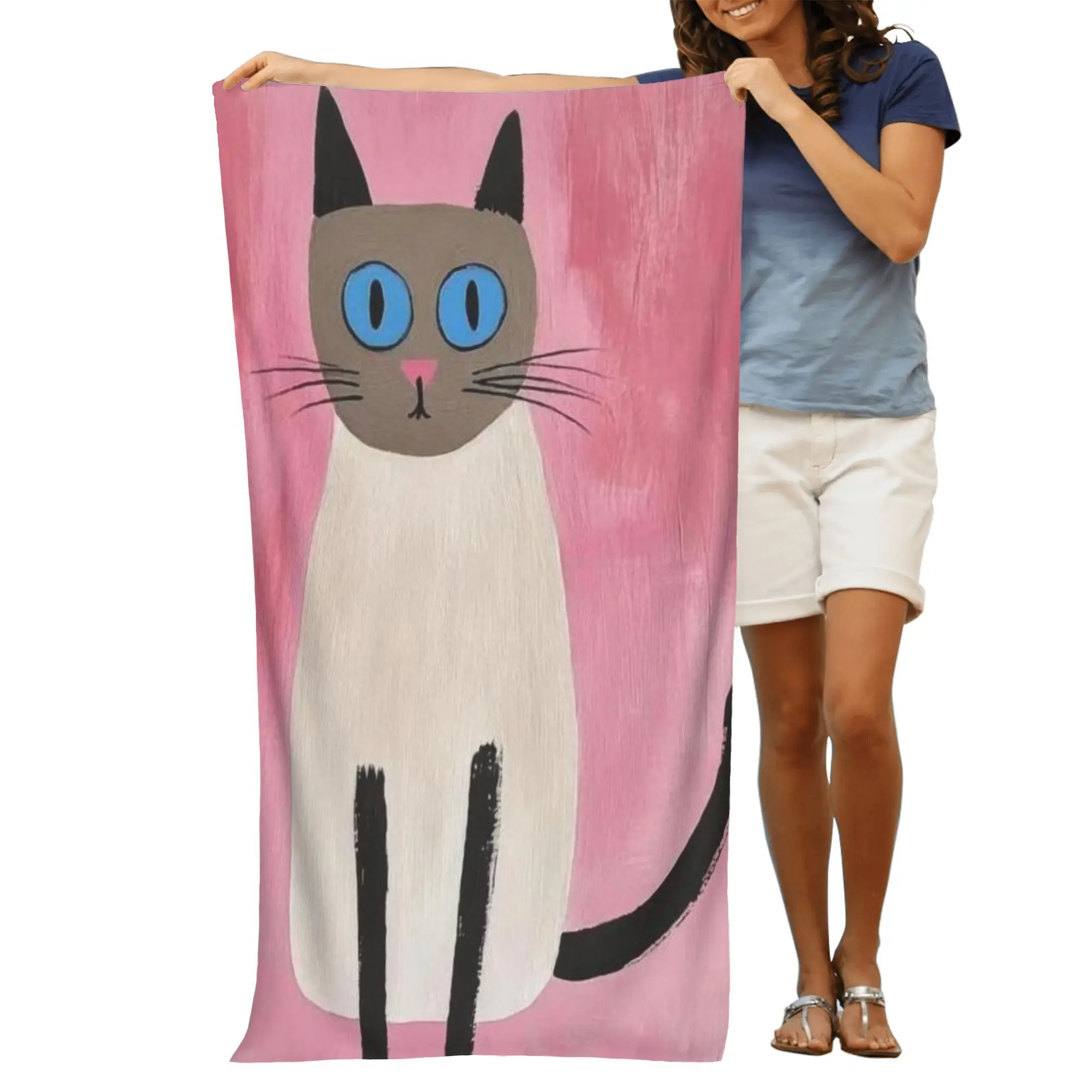 Cute Cat Beach Towel Bath Mat Pool Towel Summer Absorbent Large Design Gift for Women 70x140cm
Cute Cat Beach Towel Bath Mat Pool Towel Summer Absorbent Large Design Gift for Women 70x140cm