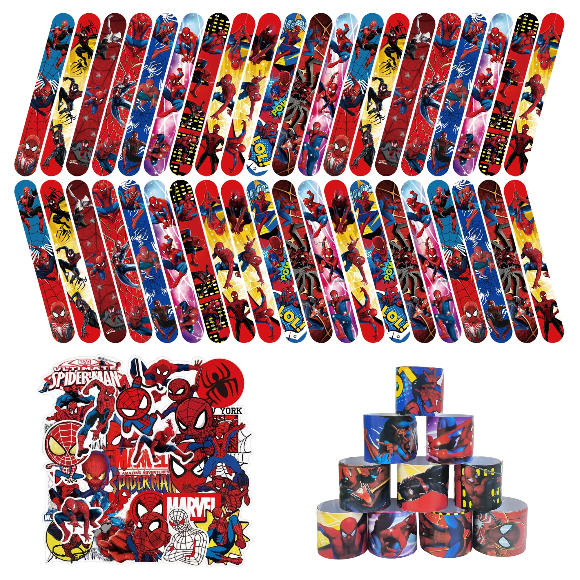 90 Pcs Spiderman Slap Bracelets Set-40 Pcs Spiderman Bracelet+50Pcs Spiderman Sticker for Spiderman Themed Party Favors&Spiderman Birthday Party Supplies
90 Pcs Spiderman Slap Bracelets Set-40 Pcs Spiderman Bracelet+50Pcs Spiderman Sticker for Spiderman Themed Party Favors&Spiderman Birthday Party Supplies