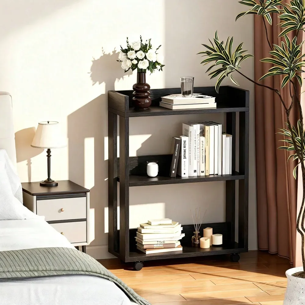 Tier Nightstand With Wheels, Wood Small Bookshelf And Bookcase, Farmhouse Bedside End Table With Storage Rack For Bedroom, Libr
Tier Nightstand With Wheels, Wood Small Bookshelf And Bookcase, Farmhouse Bedside End Table With Storage Rack For Bedroom, Libr