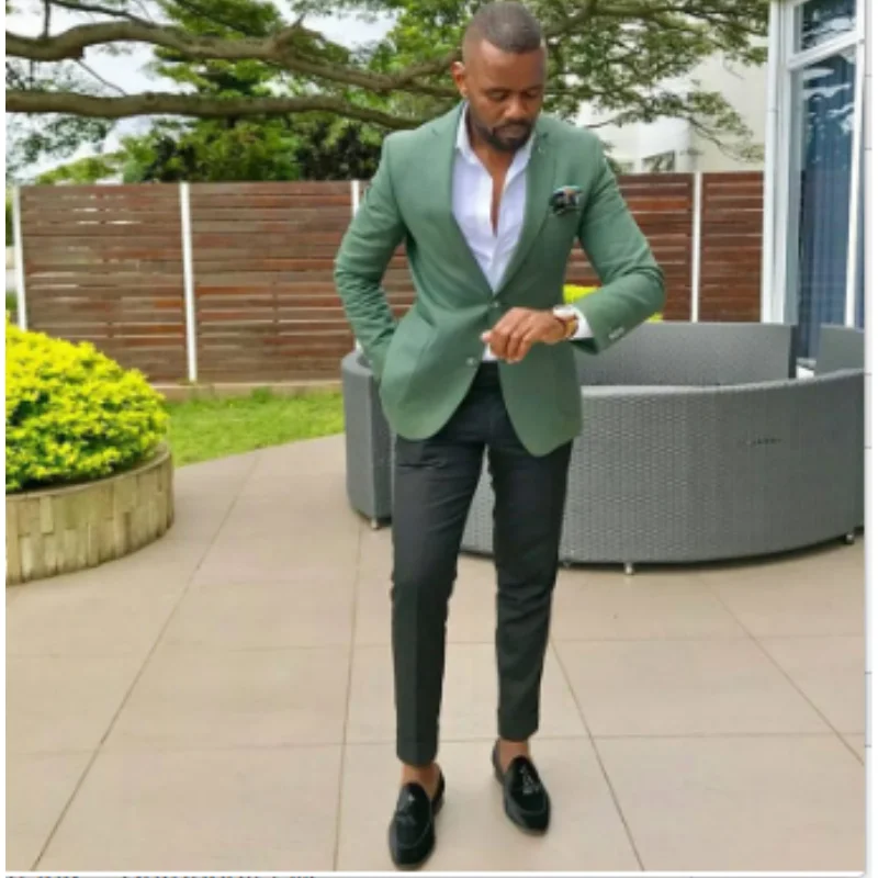 Men Suits Casual Green Single Breasted Notched Lapel Groom Wedding Tuxedos Slim Fit Prom Blazer Custom Terno Masculino 2 Pieces
Men Suits Casual Green Single Breasted Notched Lapel Groom Wedding Tuxedos Slim Fit Prom Blazer Custom Terno Masculino 2 Pieces