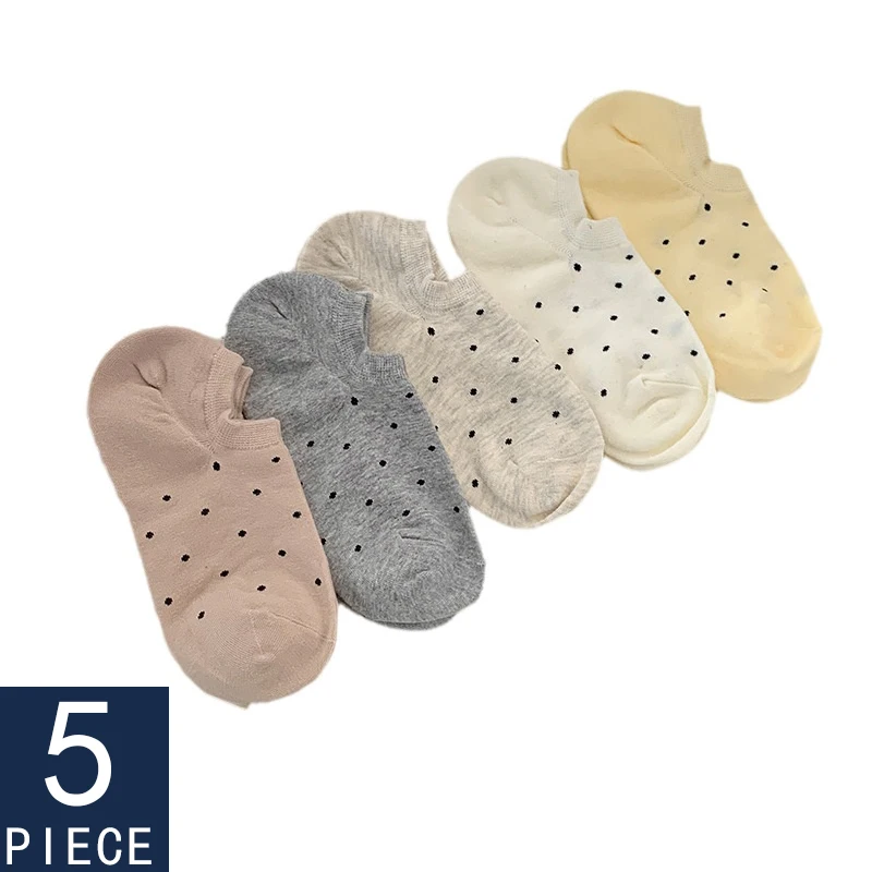 SOSUSU Ladies Polka Dot Low Cut Socks 5 Pairs Women's Soft Cotton No Show Invisible Liner Socks Breathable Anti-slip Casual Sock
SOSUSU Ladies Polka Dot Low Cut Socks 5 Pairs Women's Soft Cotton No Show Invisible Liner Socks Breathable Anti-slip Casual Sock