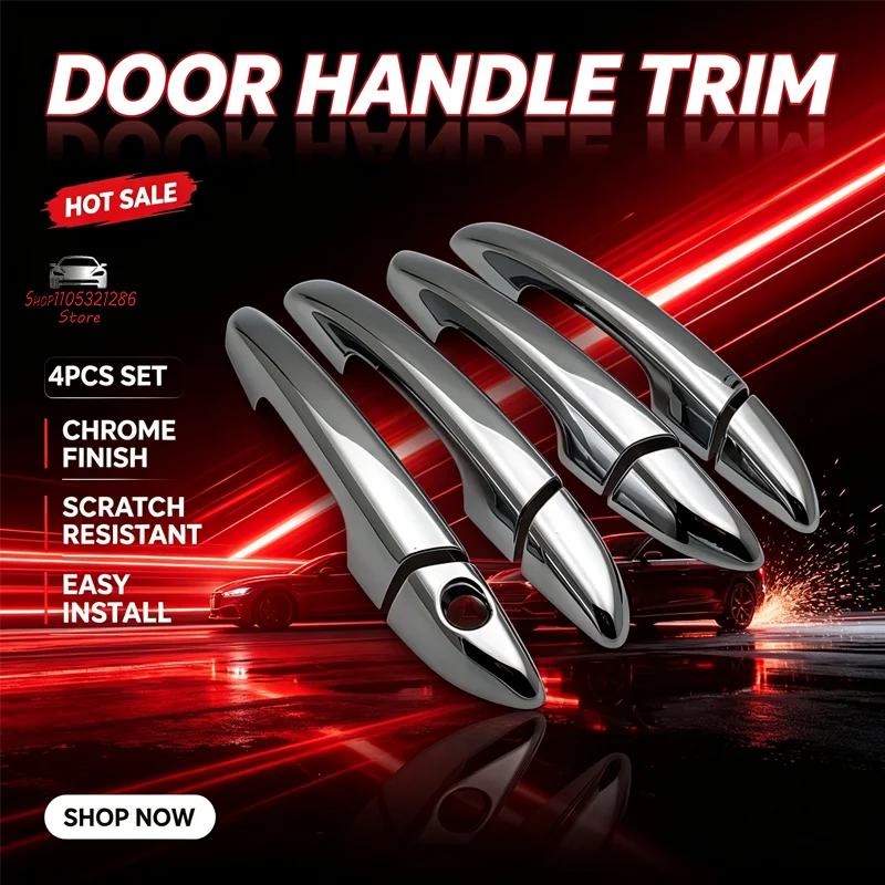 For Hyundai Sonata 9th 2015-2018 Chrome Door Handle Cover, Exterior Handle Protector Trim, Car Accessory
For Hyundai Sonata 9th 2015-2018 Chrome Door Handle Cover, Exterior Handle Protector Trim, Car Accessory