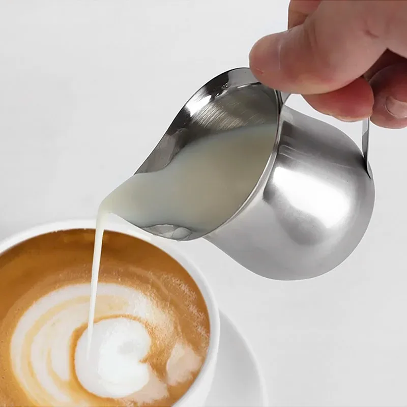 Coffee Milk Frothing Pitcher Cup Stainless Steel Espresso Creamer Pitchers Ounce Measuring Cup with Pouring Spout Coffeeware
Coffee Milk Frothing Pitcher Cup Stainless Steel Espresso Creamer Pitchers Ounce Measuring Cup with Pouring Spout Coffeeware