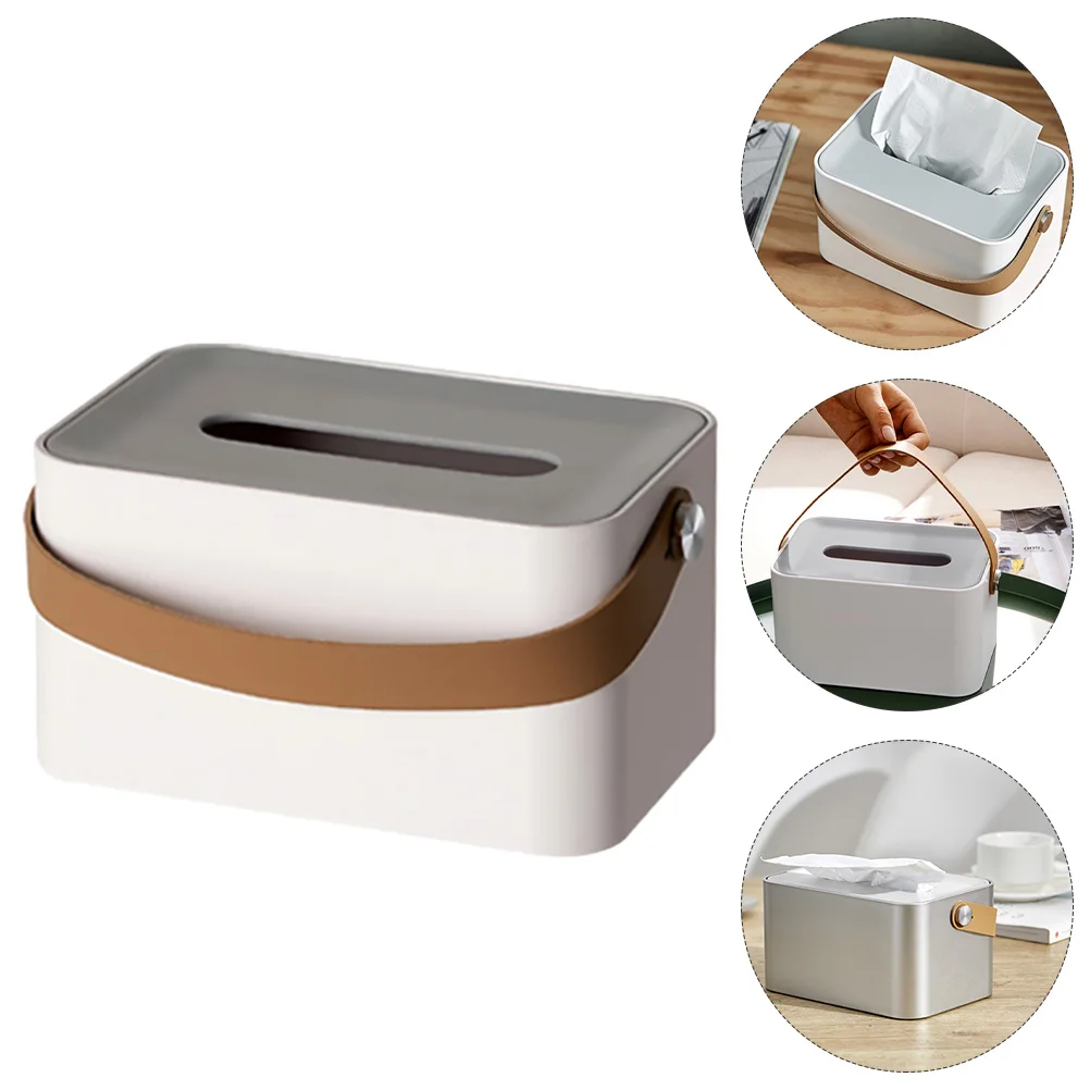 Portable Handheld Tissue Box Paper Storage Box Desk Organizer Handle Home Office Supplies Plastic Container
Portable Handheld Tissue Box Paper Storage Box Desk Organizer Handle Home Office Supplies Plastic Container