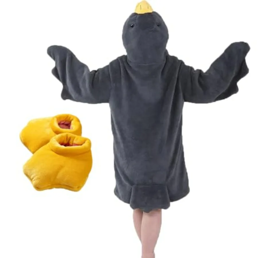 Goose Blanket Hoodie Onesie Adult and Kid, Oversized Warm Duck Wearable Hoodie Blanket with Sleeves, Cozy Sleeping Bag
Goose Blanket Hoodie Onesie Adult and Kid, Oversized Warm Duck Wearable Hoodie Blanket with Sleeves, Cozy Sleeping Bag