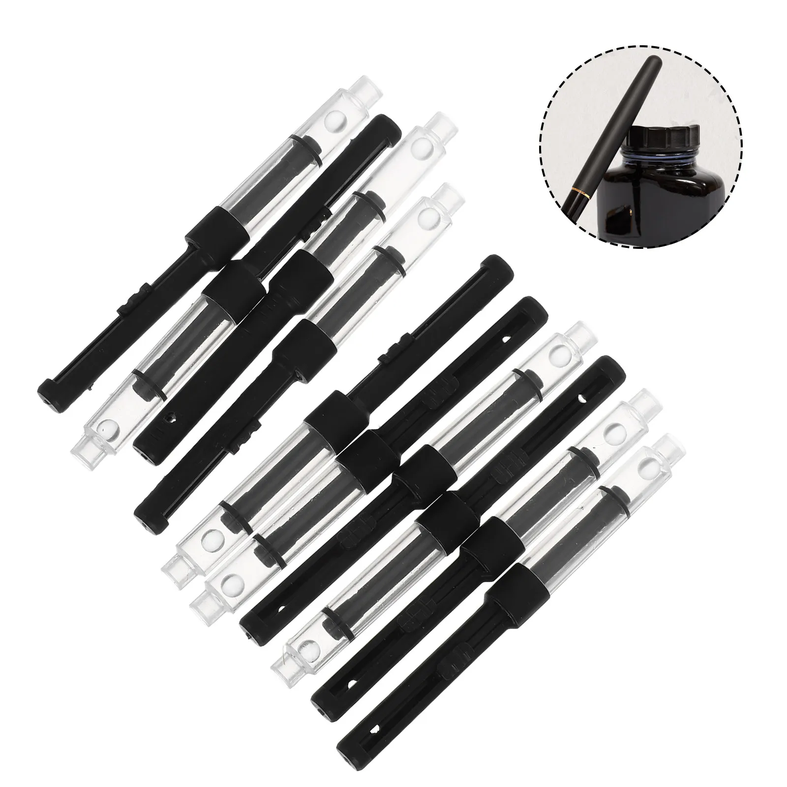 10Pcs Refillable Fountain Pen Ink Converter Universal Pull-Type Filling Tool Large Capacity Fade-Resistant Plastic for Fountain
10Pcs Refillable Fountain Pen Ink Converter Universal Pull-Type Filling Tool Large Capacity Fade-Resistant Plastic for Fountain