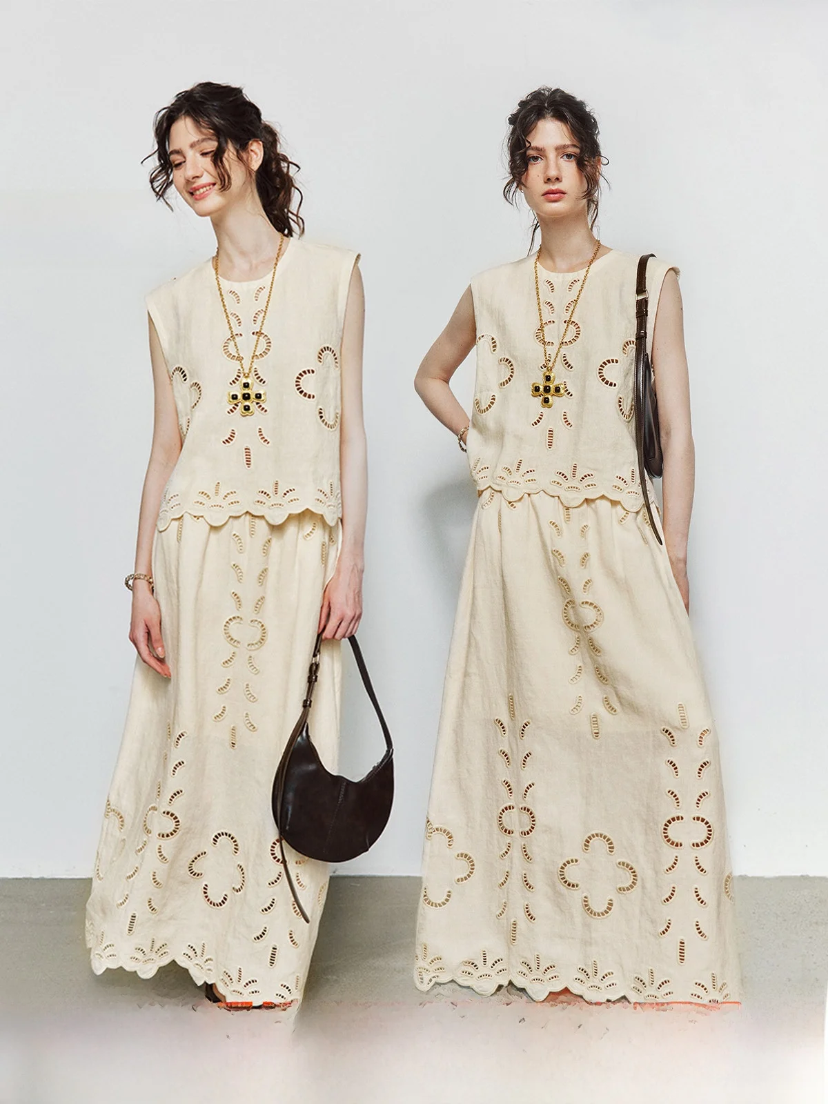 Eastern European Old Money Style Embroidered round Neck Sleeveless Top And Half Skirt Linen Set Women Summer Fashion Ensemble
Eastern European Old Money Style Embroidered round Neck Sleeveless Top And Half Skirt Linen Set Women Summer Fashion Ensemble