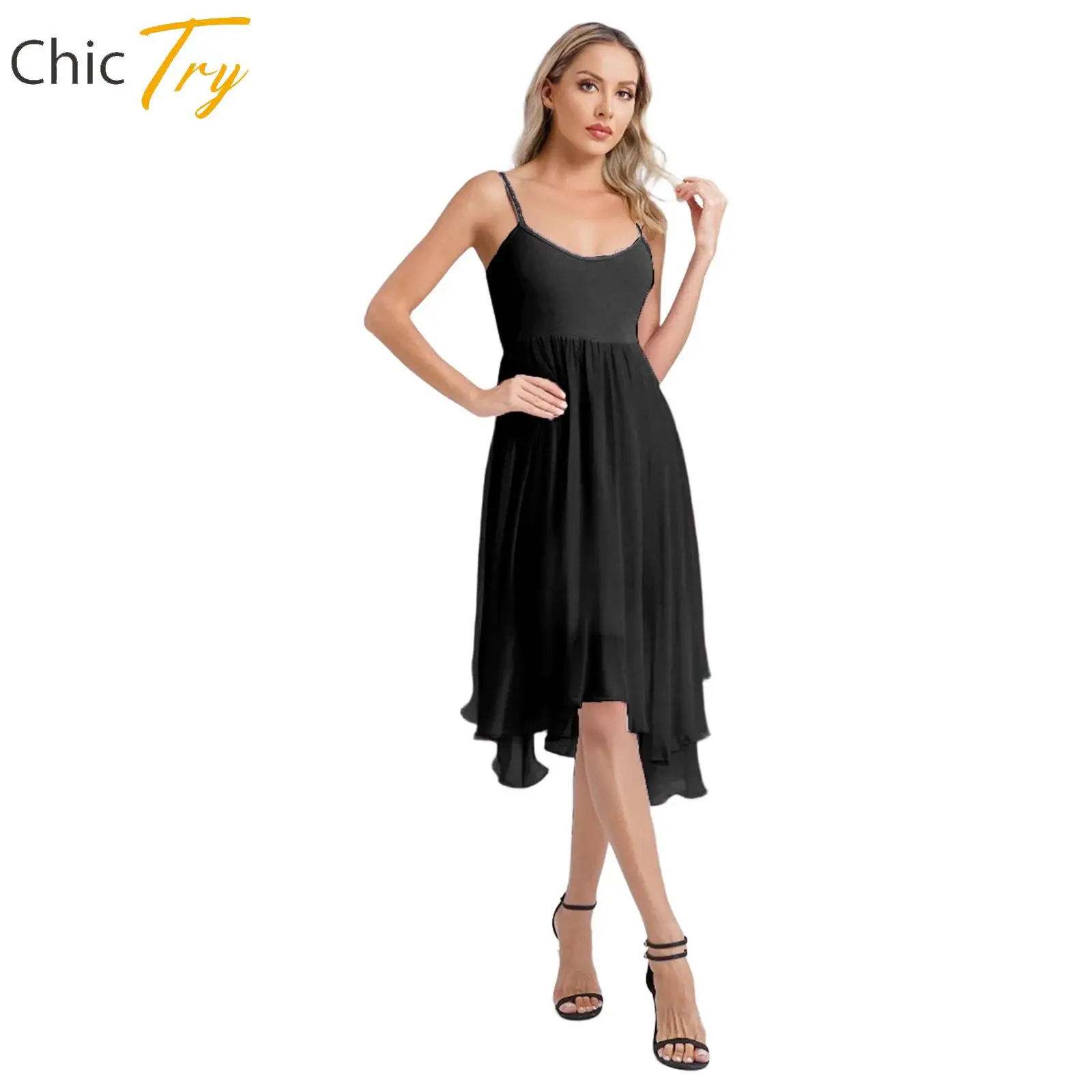 Ballet Dance Cami Dress for Womens One-piece Leotard with High-low Skirt Hem Dress Ballerina Dress Stage Performance Dancewear
Ballet Dance Cami Dress for Womens One-piece Leotard with High-low Skirt Hem Dress Ballerina Dress Stage Performance Dancewear
