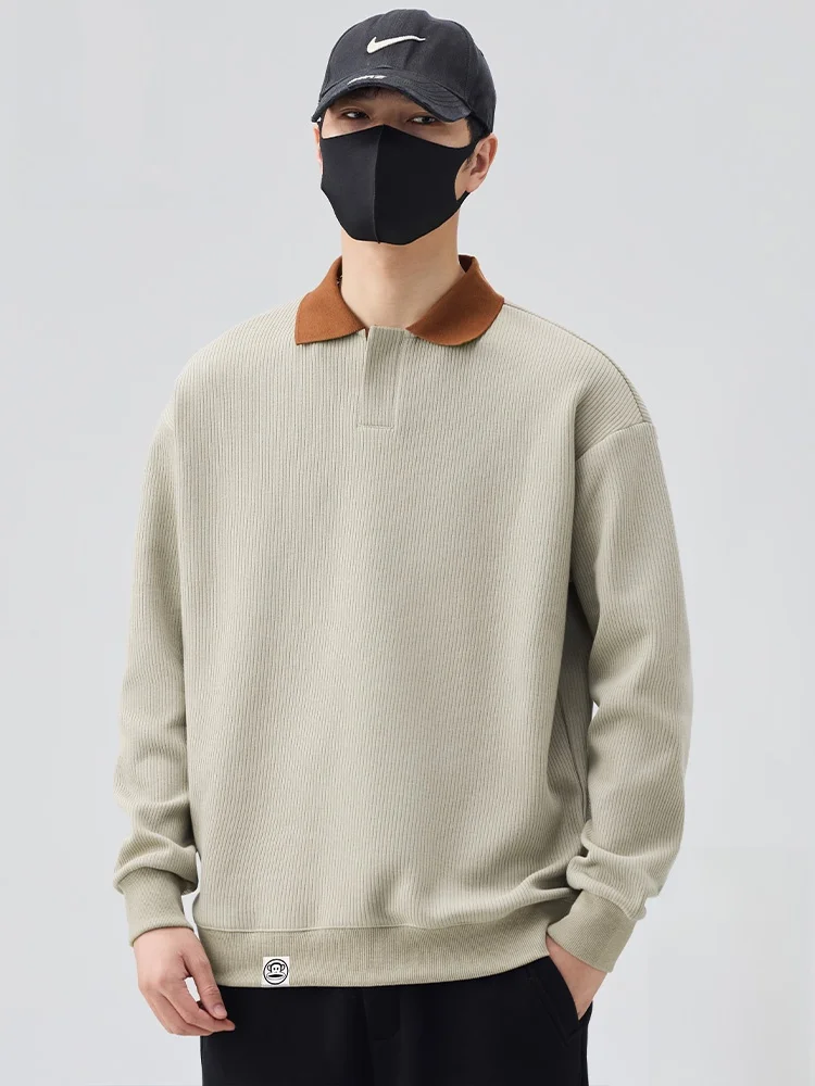 Retro Casual Loose Long Sve Collared Men's T-irt Hoodie Comfortable Cotton Polyester Blend Autumn New Arrival
Retro Casual Loose Long Sve Collared Men's T-irt Hoodie Comfortable Cotton Polyester Blend Autumn New Arrival