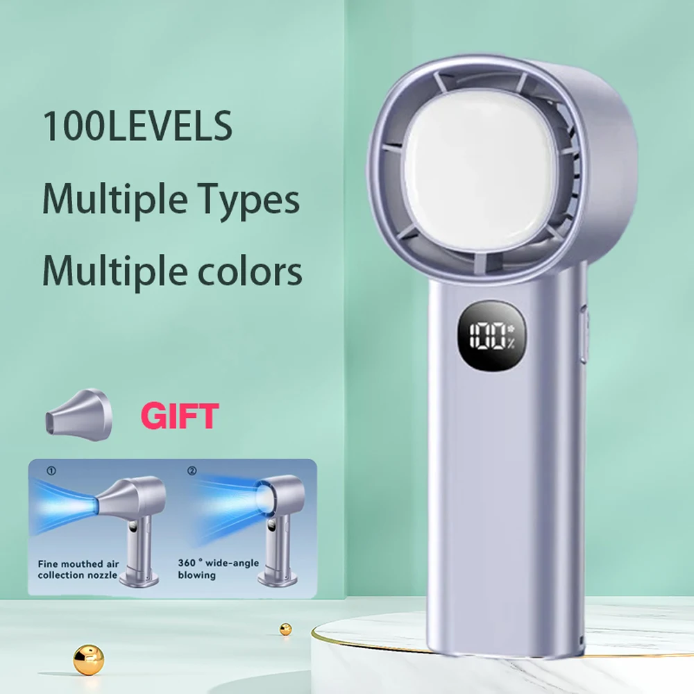 Night Light Cooling Fan 5000mAh Handheld Cooling Fan Portable Handheld Turbo Fan 100 Wind Speeds Adjustable Mini Personal Fan
Night Light Cooling Fan 5000mAh Handheld Cooling Fan Portable Handheld Turbo Fan 100 Wind Speeds Adjustable Mini Personal Fan