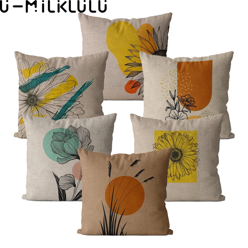 Nordic Sunflower Art Cushion Cover Home Decor Color Flower Throw Pillow Case Sofa Seat Yellow Garden Pillow Cover
Nordic Sunflower Art Cushion Cover Home Decor Color Flower Throw Pillow Case Sofa Seat Yellow Garden Pillow Cover