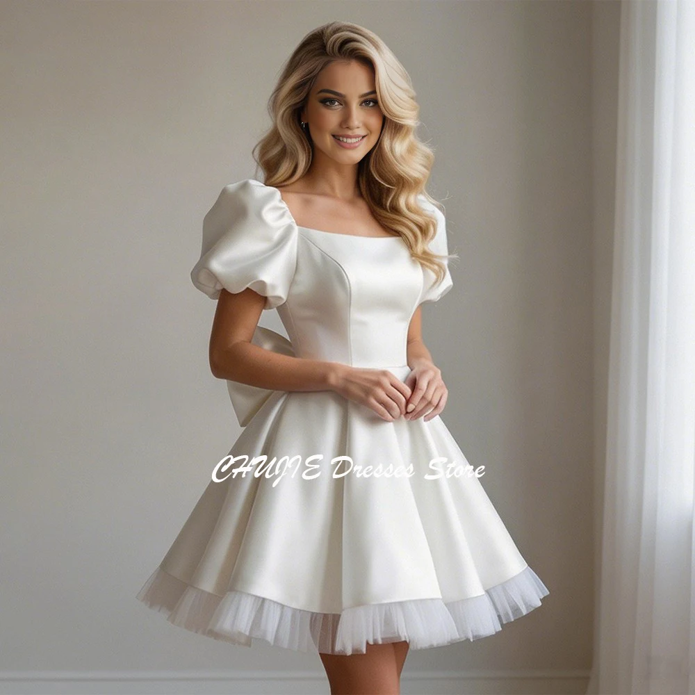 Short Puffy Sleeves Graduation Dress A Line Pleated Homecoming Dresses Teen Sweet 15 16 Mini Evening Prom Party Gowns Customized
Short Puffy Sleeves Graduation Dress A Line Pleated Homecoming Dresses Teen Sweet 15 16 Mini Evening Prom Party Gowns Customized