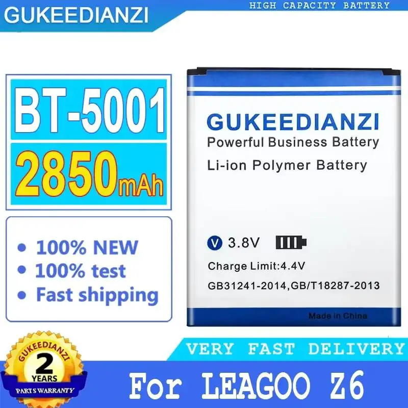 High Compatibility Reliable Replacement Mobile Phone Battery BT-5001 2850mAh For Leagoo Z6
High Compatibility Reliable Replacement Mobile Phone Battery BT-5001 2850mAh For Leagoo Z6
