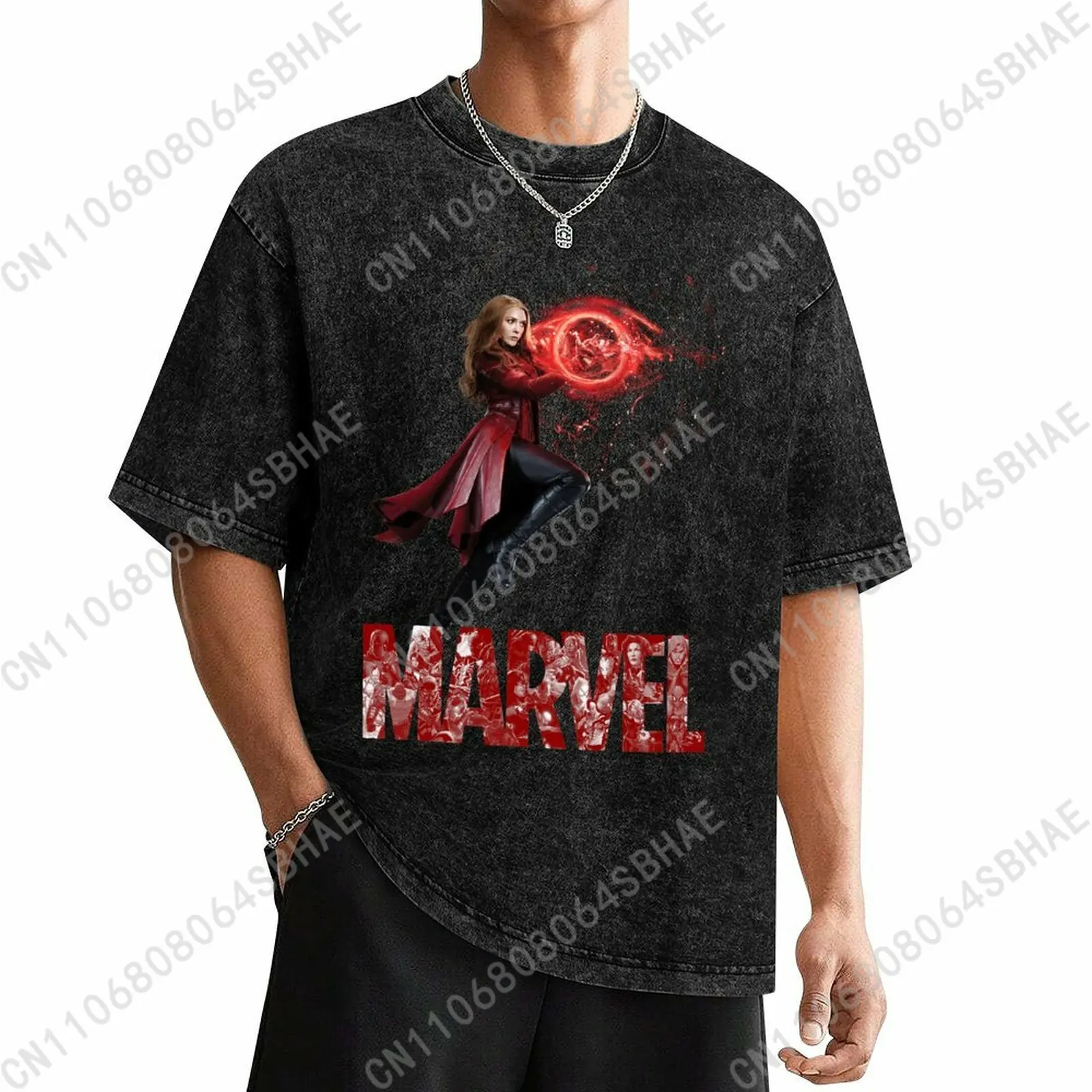 Marvel Scarlet Witch Custom Mens Vintage T Shirt Washed Distressed Tee Men Retro Short Sleeve Personalized Cotton Shirt Cosplay
Marvel Scarlet Witch Custom Mens Vintage T Shirt Washed Distressed Tee Men Retro Short Sleeve Personalized Cotton Shirt Cosplay