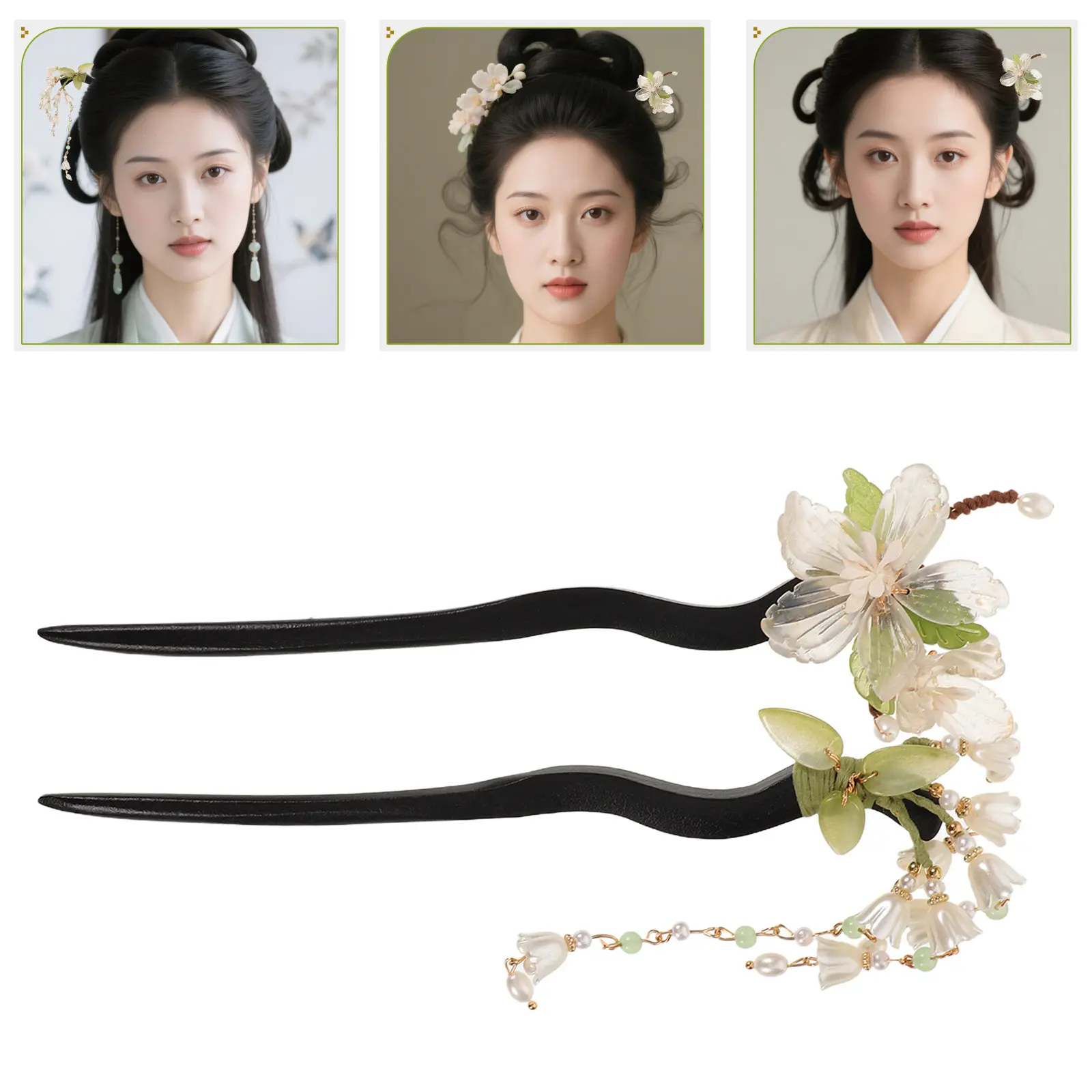 2Pcs Chinese Hair Sticks Elegant Floral Tassel Hairpins Handmade Wooden Hair Chopsticks for Hanfu Updos Weddings Parties Vintage
2Pcs Chinese Hair Sticks Elegant Floral Tassel Hairpins Handmade Wooden Hair Chopsticks for Hanfu Updos Weddings Parties Vintage