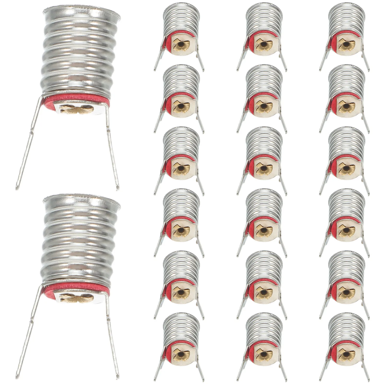 20Pcs E10 Mini Screw Base Lamp Holder Light Socket Clamp on Lamp Base Nickel Plated Copper Metal Bulb Socket Holder for DIY
20Pcs E10 Mini Screw Base Lamp Holder Light Socket Clamp on Lamp Base Nickel Plated Copper Metal Bulb Socket Holder for DIY