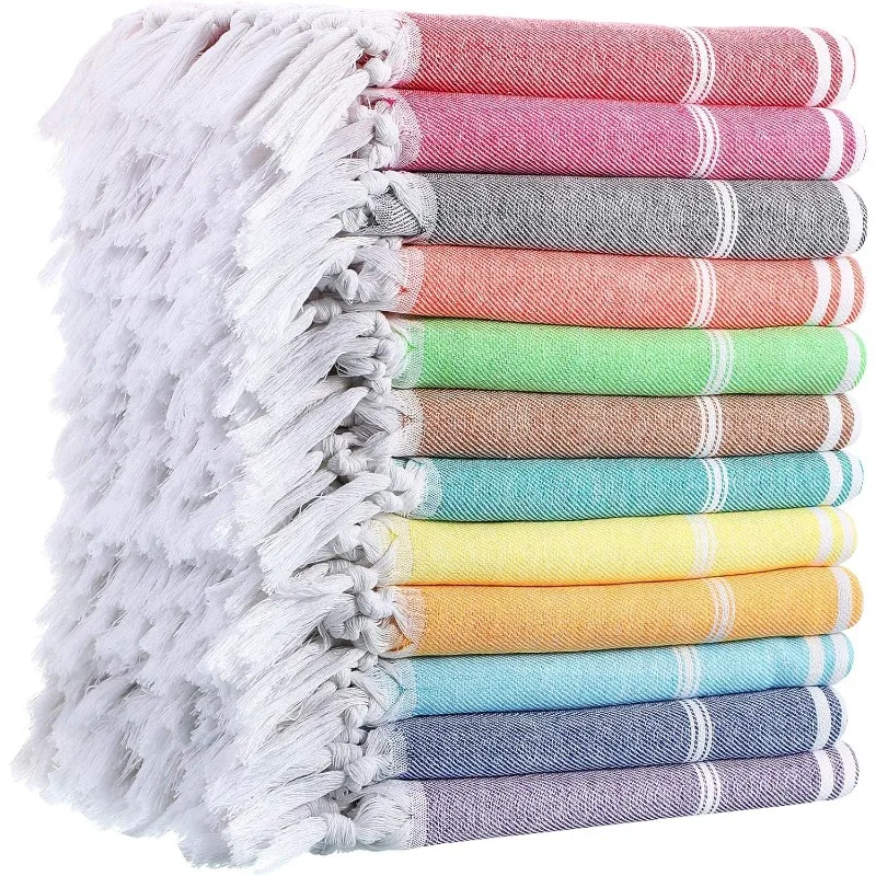 12 Pack Turkish Beach Towels Bulk Set 71"x 35" Quick Dry Lightweight Oversized Sand Free Beach Bath Towels for Adult Kid
12 Pack Turkish Beach Towels Bulk Set 71"x 35" Quick Dry Lightweight Oversized Sand Free Beach Bath Towels for Adult Kid