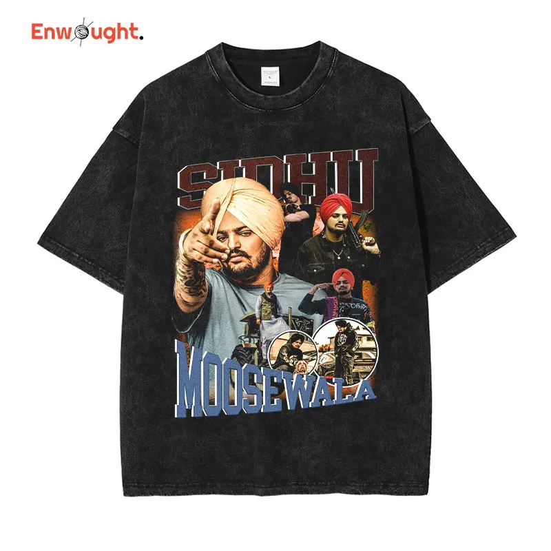 Sidhu Moosewala T Shirt Hip Hop Rapper Singer Vintage Washed Top Tees Oversized T-shirt Old School Style Short Sleeve Men Cotton
Sidhu Moosewala T Shirt Hip Hop Rapper Singer Vintage Washed Top Tees Oversized T-shirt Old School Style Short Sleeve Men Cotton