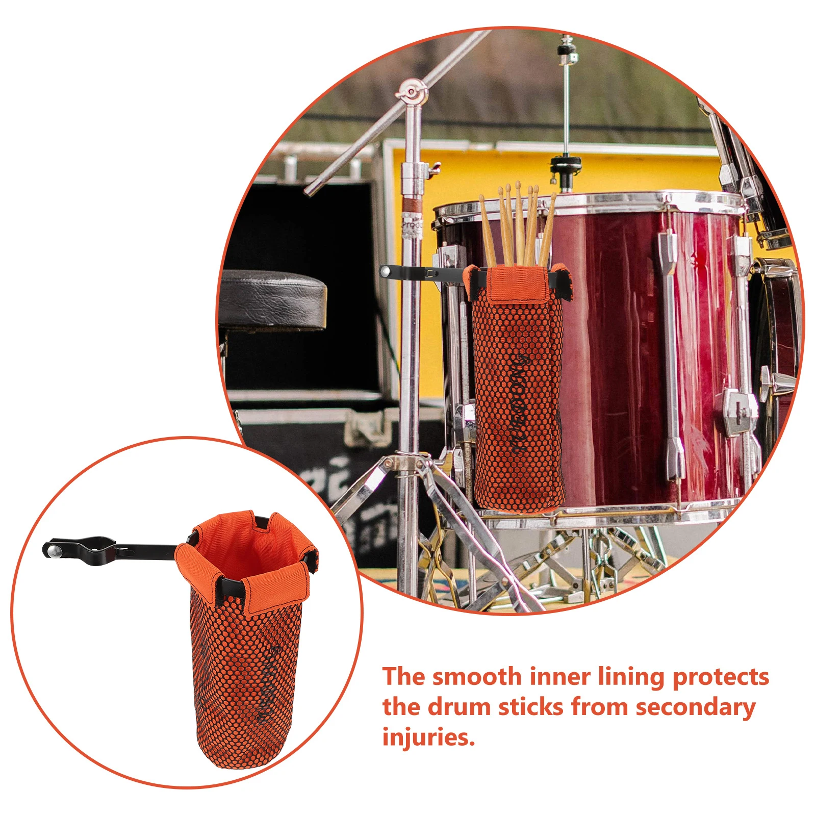 Drumstick Bag Oxford Fabric Metal Frame Lightweight Portable Drum Accessories Holder ange Durability Guarantee Stylish Simple 
Drumstick Bag Oxford Fabric Metal Frame Lightweight Portable Drum Accessories Holder ange Durability Guarantee Stylish Simple