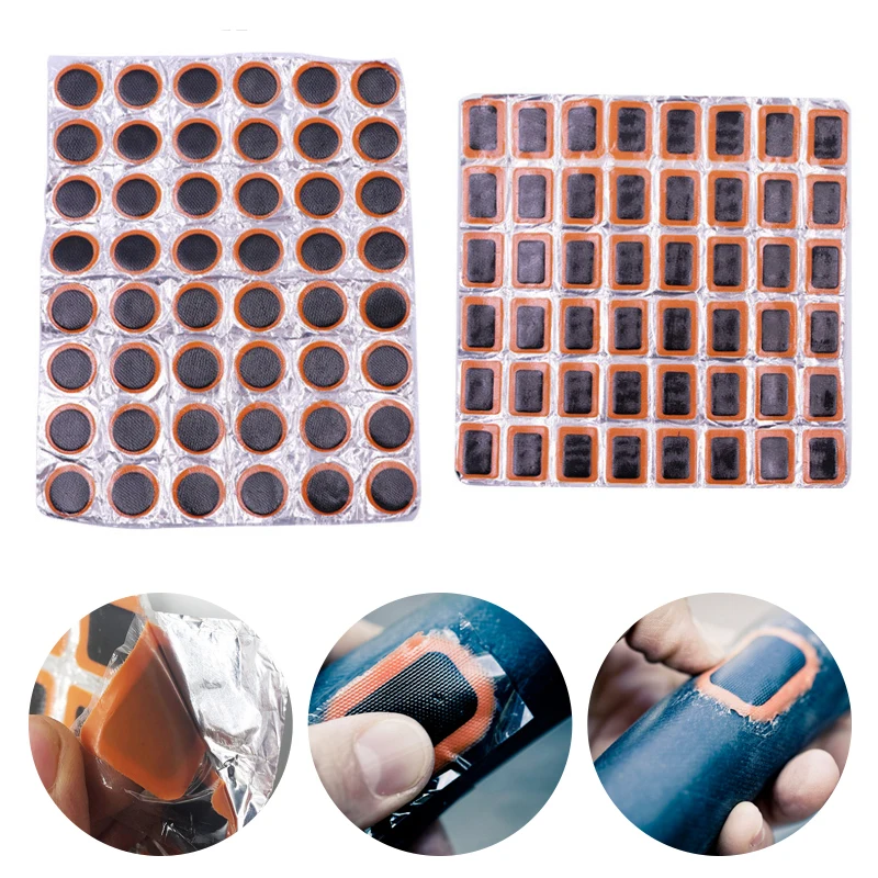 48PCS Round/Rectangular Rubber Bicycle Tire Patch Cycle Repair Tools Cycling Bike Tire Tyre Inner Tube Puncture Repair Tool
48PCS Round/Rectangular Rubber Bicycle Tire Patch Cycle Repair Tools Cycling Bike Tire Tyre Inner Tube Puncture Repair Tool