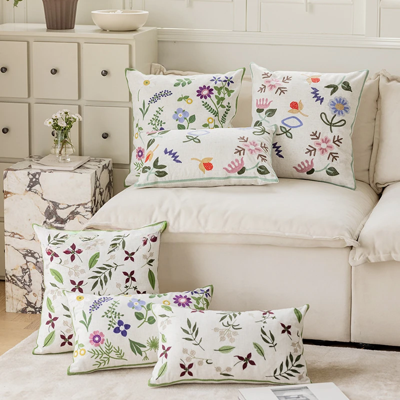 Pastoral Embroidery Throw Pillow Cover Plant Bay Window Waist Cushion Cover Decor Home Decoration Pillowcase 30x50/45x45CM
Pastoral Embroidery Throw Pillow Cover Plant Bay Window Waist Cushion Cover Decor Home Decoration Pillowcase 30x50/45x45CM