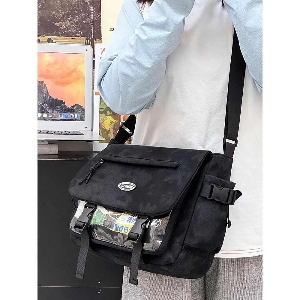 Commuting Lightweight One-shoulder Crossbody Bag Cool Ulzzang Ita Bag Workwear Functional Style Messenger Bag for Women
Commuting Lightweight One-shoulder Crossbody Bag Cool Ulzzang Ita Bag Workwear Functional Style Messenger Bag for Women