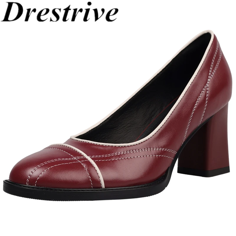 Drestrive/2026, Новое поступление, женские туфли-лодочки высшего качества из коровьей кожи с круглым носком, весенняя обувь на толстом высоком каблуке и мелком каблуке
Drestrive/2026, Новое поступление, женские туфли-лодочки высшего качества из коровьей кожи с круглым носком, весенняя обувь на толстом высоком каблуке и мелком каблуке