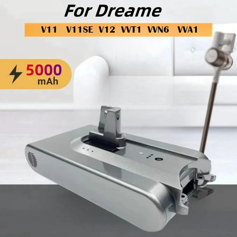 25.2V 5000mAh Battery for Dreame V11 V11SE V12, VVN6 VVT1 VVA1 Replacement, High Capacity Li-ion Pack for Wireless Vacuum
25.2V 5000mAh Battery for Dreame V11 V11SE V12, VVN6 VVT1 VVA1 Replacement, High Capacity Li-ion Pack for Wireless Vacuum