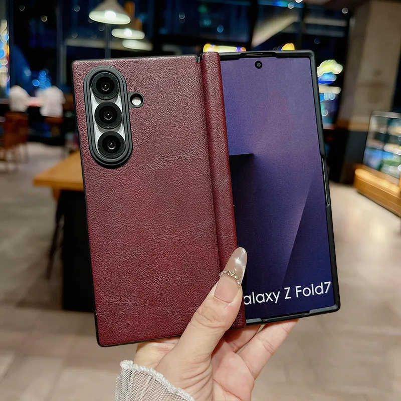 Burgundy Vintage PU Leather Case for Samsung Galaxy Z Fold7 / Fold6 Full Hinge Wrap Shockproof Protective Business Cover
Burgundy Vintage PU Leather Case for Samsung Galaxy Z Fold7 / Fold6 Full Hinge Wrap Shockproof Protective Business Cover