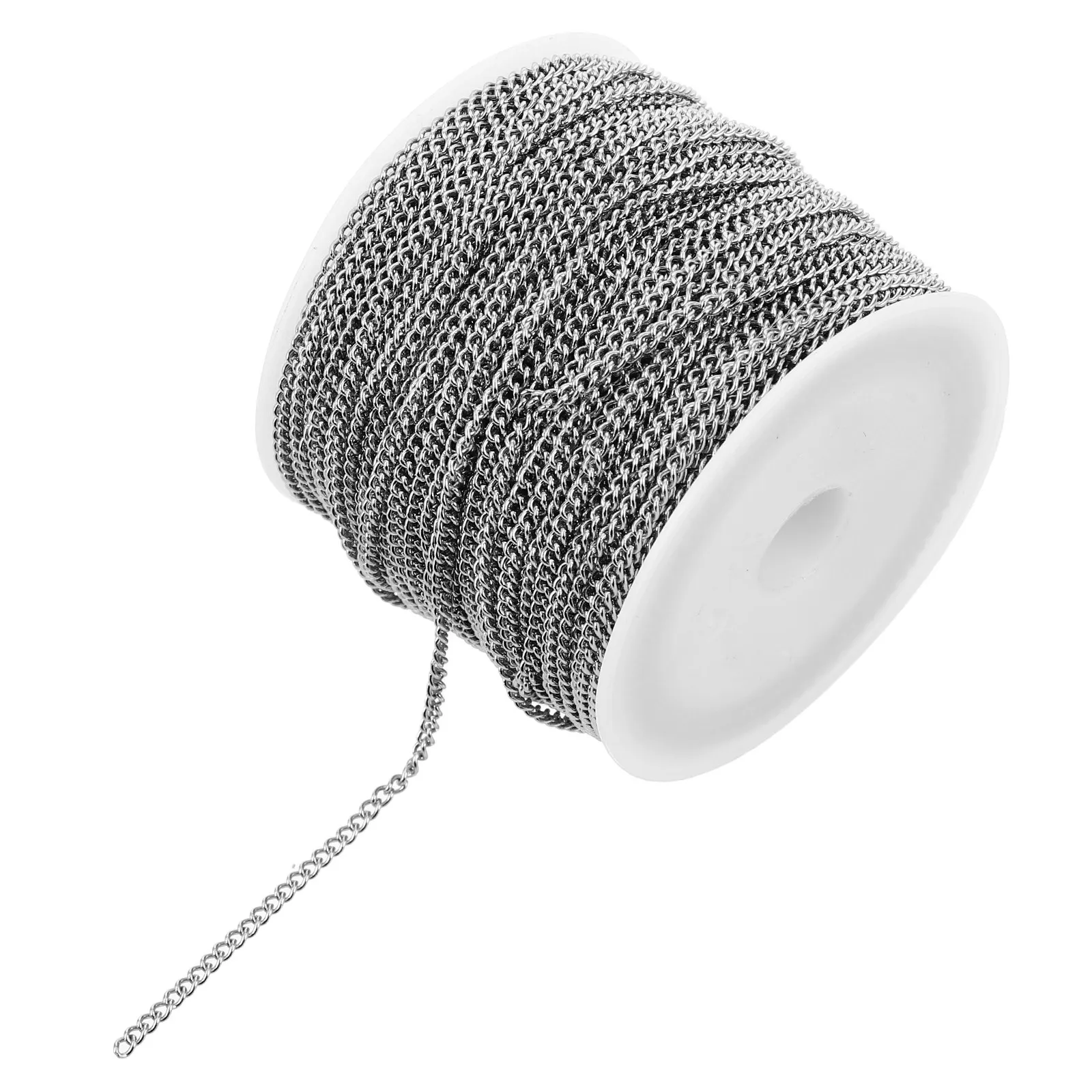 Silver Tone Stainless Steel Twisted Curb Link Chain for Jewelry Making Necklace Bracelet DIY Craft Projects Cable Chain Design
Silver Tone Stainless Steel Twisted Curb Link Chain for Jewelry Making Necklace Bracelet DIY Craft Projects Cable Chain Design