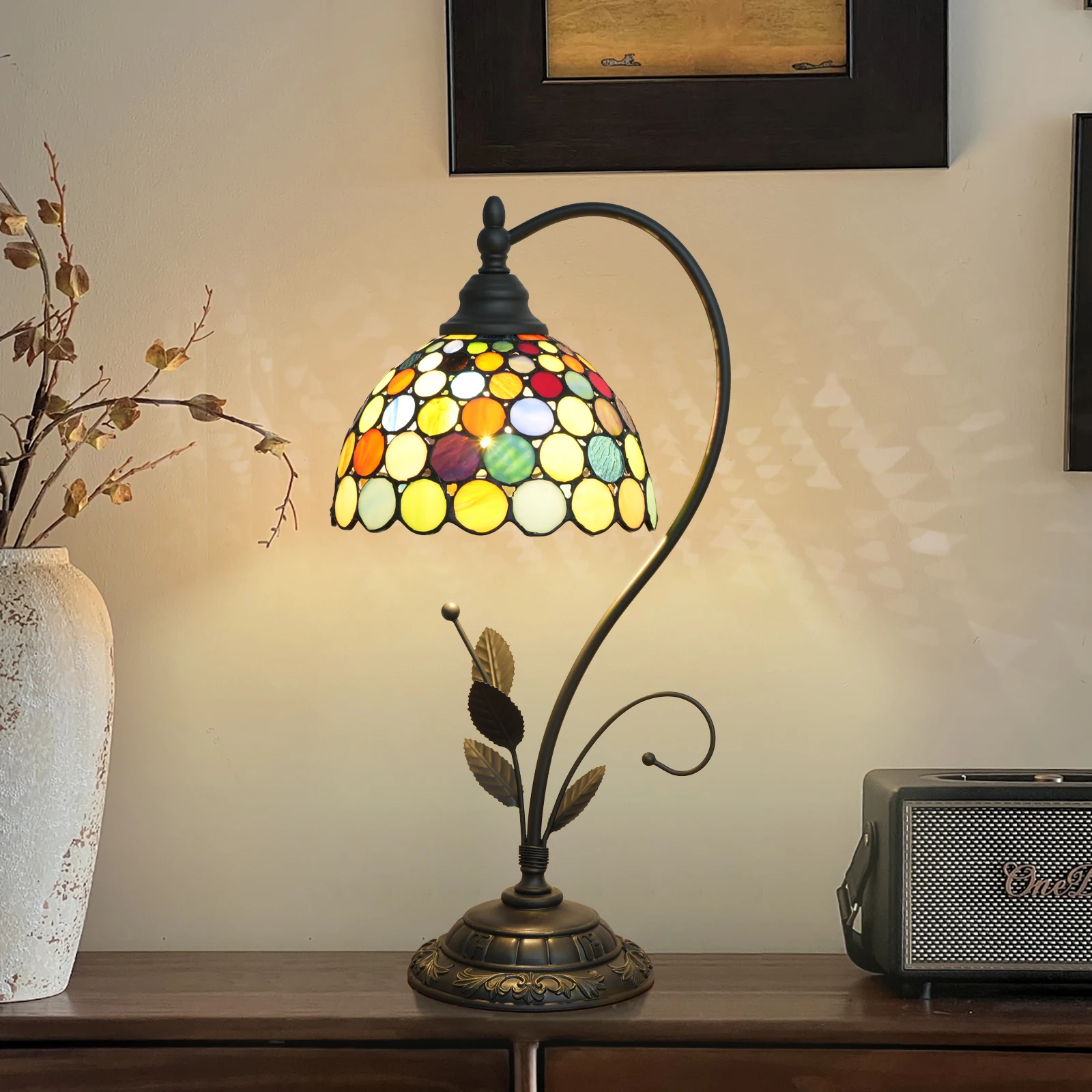 Bohemian style Table Lamp Stained Glass Lamp S Leaves Vintage Desk Light for Bedside Living Room Office Dormitory Dining Room
Bohemian style Table Lamp Stained Glass Lamp S Leaves Vintage Desk Light for Bedside Living Room Office Dormitory Dining Room