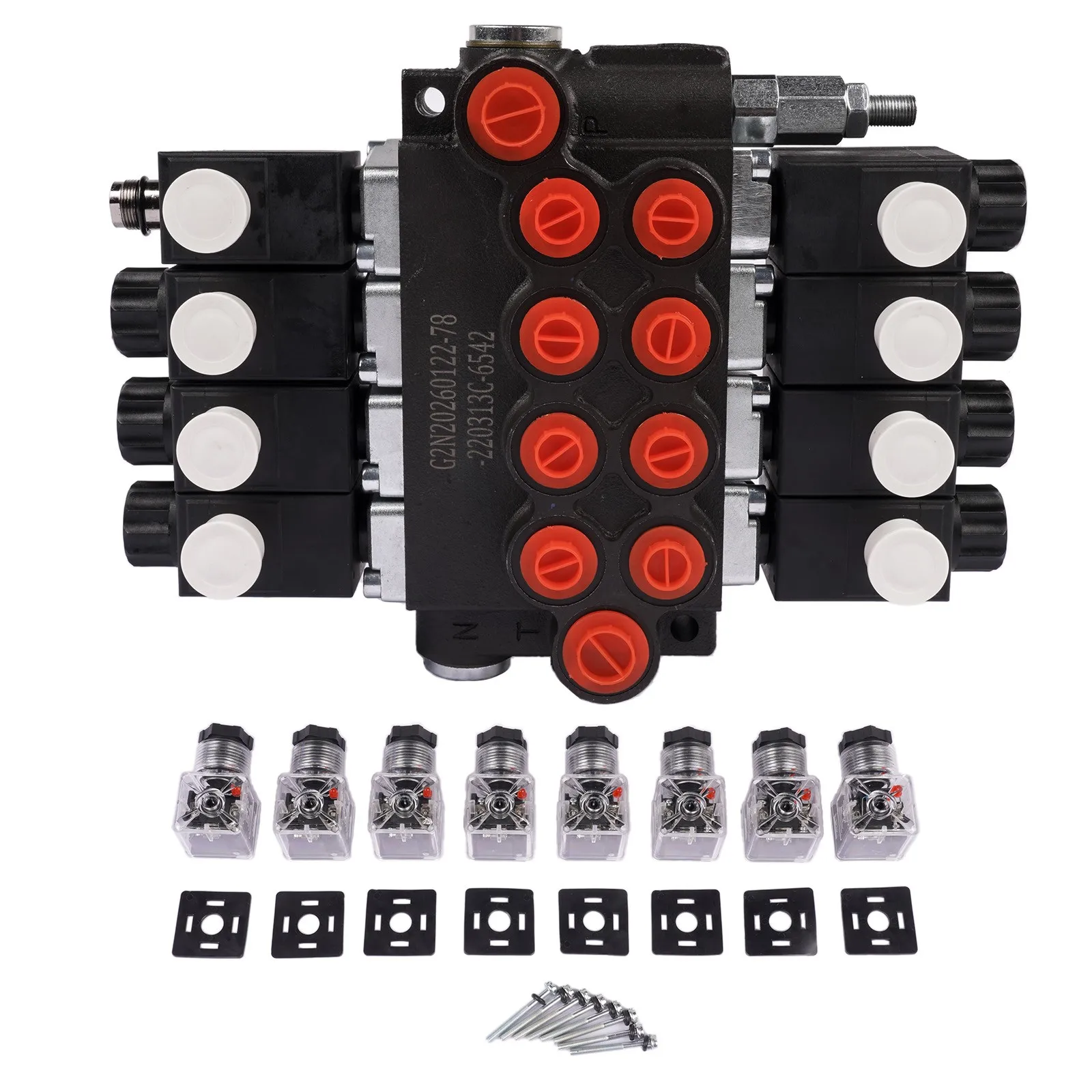 AP01 For 4 Spool Solenoid 12V DC Hydraulic Control Valve Double Acting 13 GPM 3600 PSI
AP01 For 4 Spool Solenoid 12V DC Hydraulic Control Valve Double Acting 13 GPM 3600 PSI