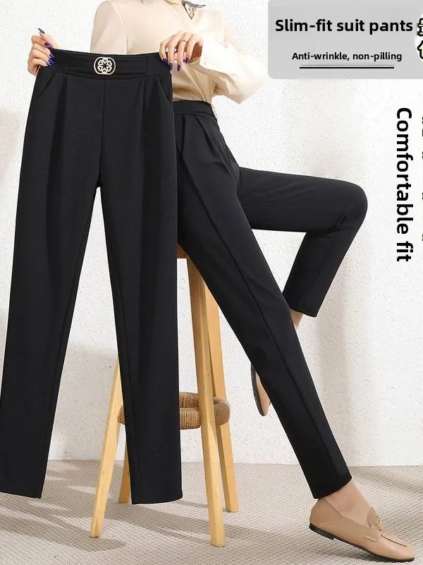 High Waist Slim Fit Trousers for Women plus Size Suit Pants Korean Style Commute Fashion Polyester Fiber Four Seasons Universal
High Waist Slim Fit Trousers for Women plus Size Suit Pants Korean Style Commute Fashion Polyester Fiber Four Seasons Universal