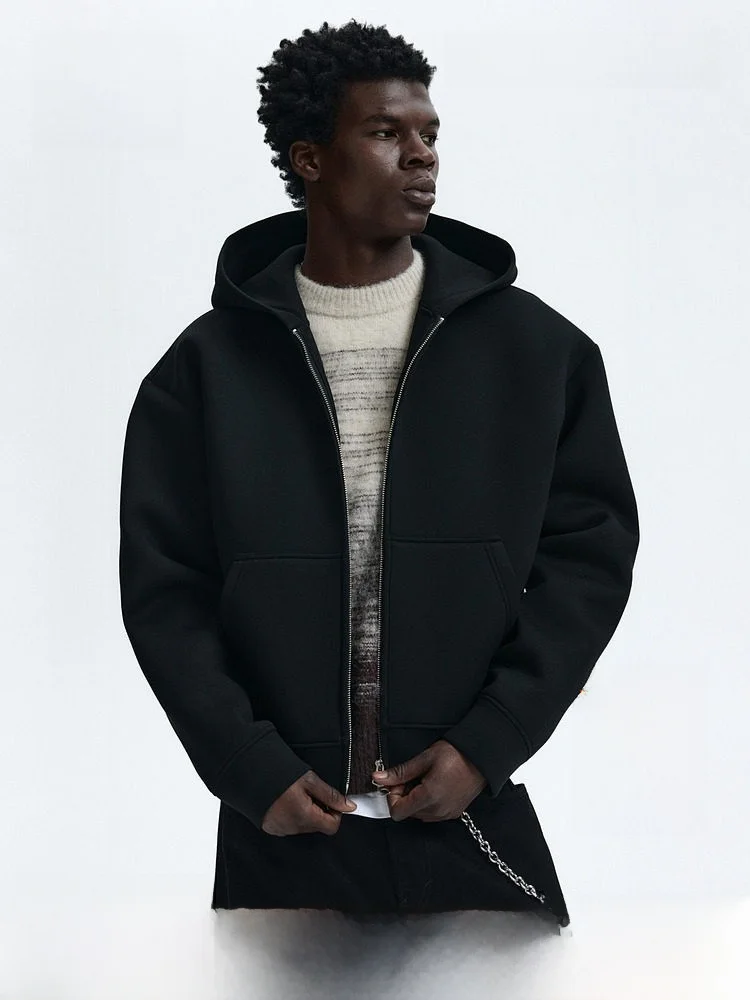 H&M Unisex Loose Fit Hoodie Air Layer American Style Zipper Hooded Jacket Casual Warmth Polyester Viscose Spandex Blend
H&M Unisex Loose Fit Hoodie Air Layer American Style Zipper Hooded Jacket Casual Warmth Polyester Viscose Spandex Blend