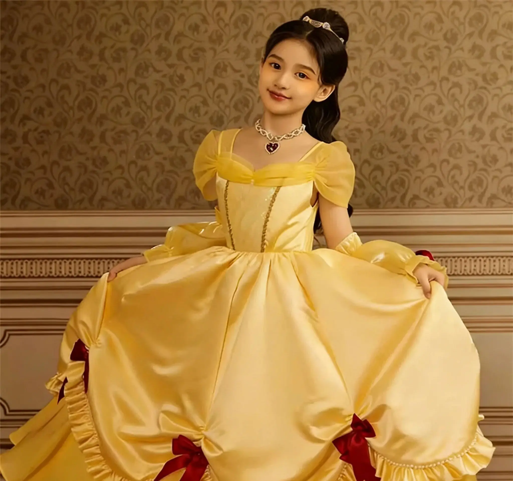 Princess Yellow Satin Custom Flower Girl Dress For Wedding Short Sleeves Bow Puffy Kids Birthday Holy Communion Prom Party Gown
Princess Yellow Satin Custom Flower Girl Dress For Wedding Short Sleeves Bow Puffy Kids Birthday Holy Communion Prom Party Gown