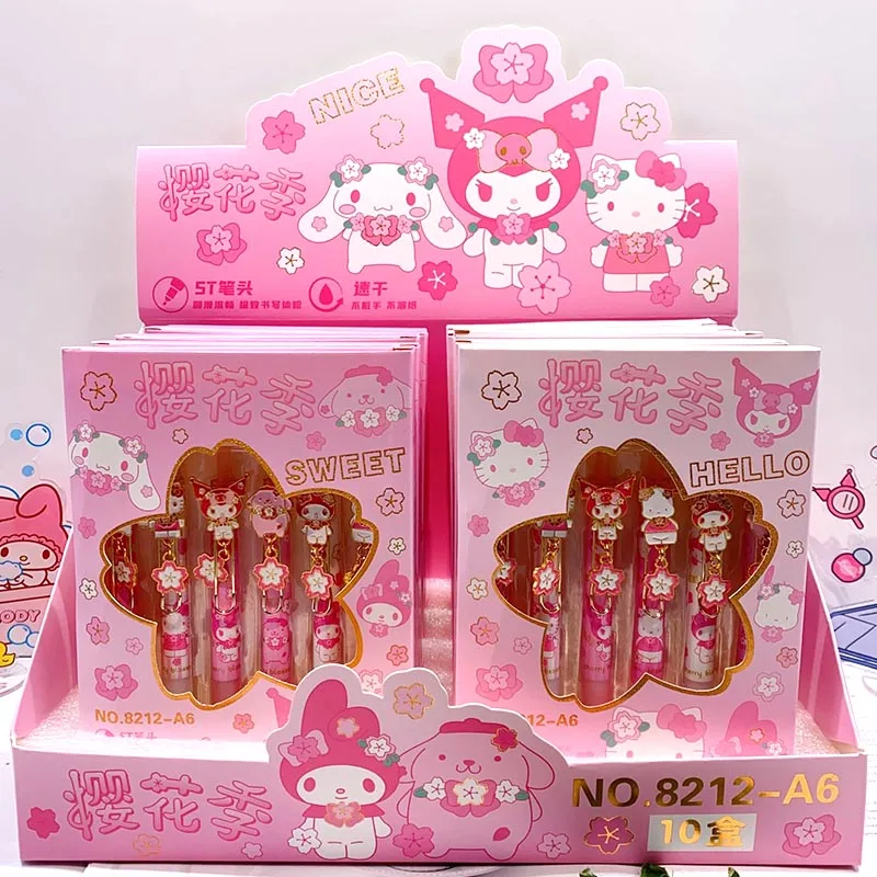 6pcs/lot Sanrio Melody Kuromi Sakura Gel Pen Cute Kitty 0.5mm Black Ink Neutral Pens Promotional Gift Office School Supply
6pcs/lot Sanrio Melody Kuromi Sakura Gel Pen Cute Kitty 0.5mm Black Ink Neutral Pens Promotional Gift Office School Supply