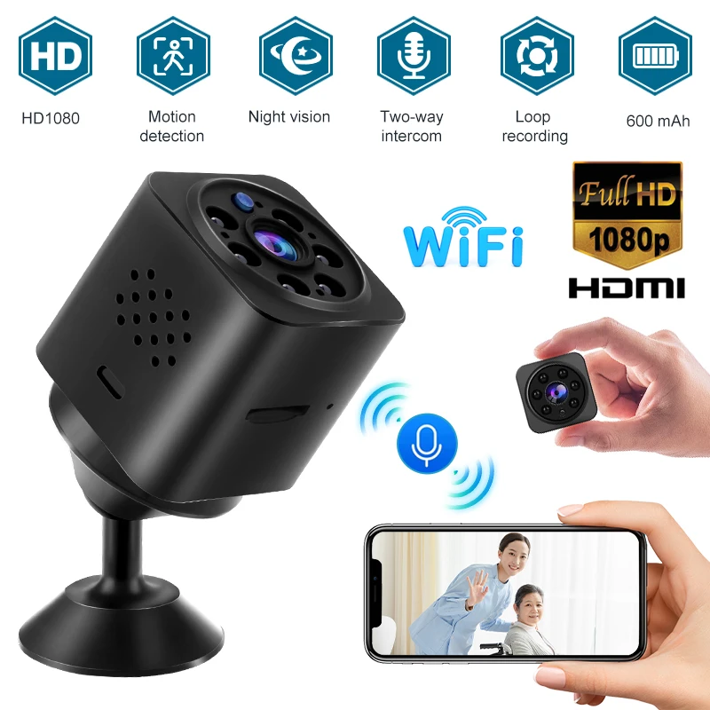 Миниатюрная Wi-Fi камера 1080P с дистанционным управлением через приложение, инфракрасная видеокамера ночного видения, видеокамера с датчиком движения, двухсторонний диктофон для дома
Миниатюрная Wi-Fi камера 1080P с дистанционным управлением через приложение, инфракрасная видеокамера ночного видения, видеокамера с датчиком движения, двухсторонний диктофон для дома