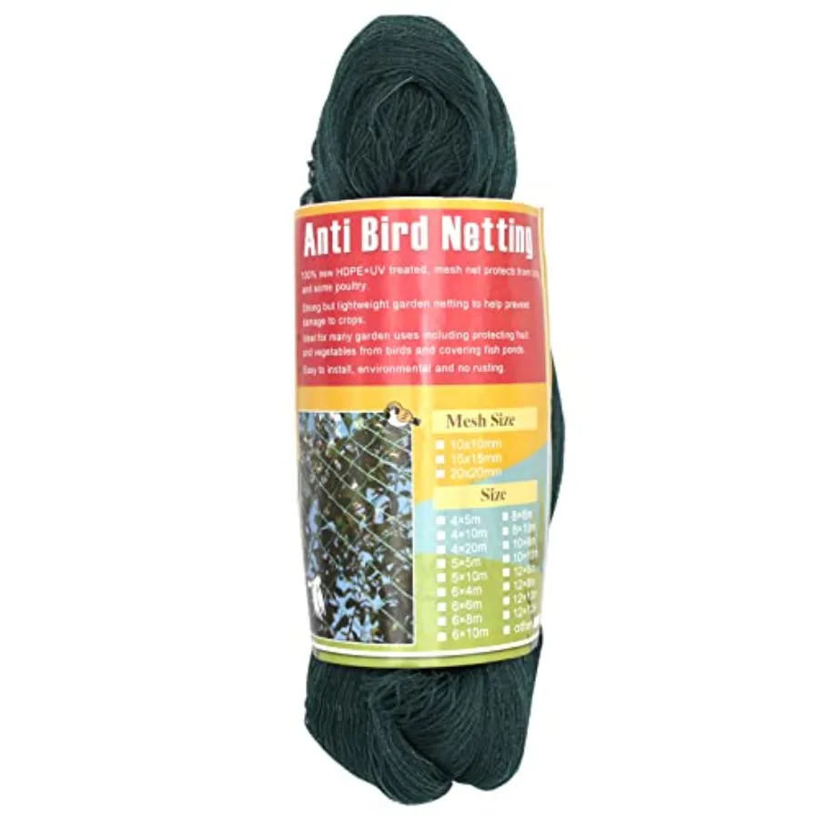 Bird Netting 50'x50' with 1" Square Mesh Garden Netting for Chicken Coop, Aviary, Deer Fence, Fruit Tree
Bird Netting 50'x50' with 1" Square Mesh Garden Netting for Chicken Coop, Aviary, Deer Fence, Fruit Tree