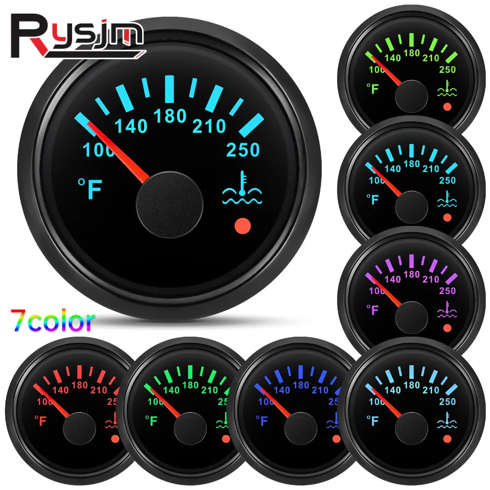 Custom 7 Colors Backlit 52mm Car Truck Boat Water Temp Gauge 100-250℉ With Alarm Water Temp Meter Indicator For 12V/24V Vehicles
Custom 7 Colors Backlit 52mm Car Truck Boat Water Temp Gauge 100-250℉ With Alarm Water Temp Meter Indicator For 12V/24V Vehicles