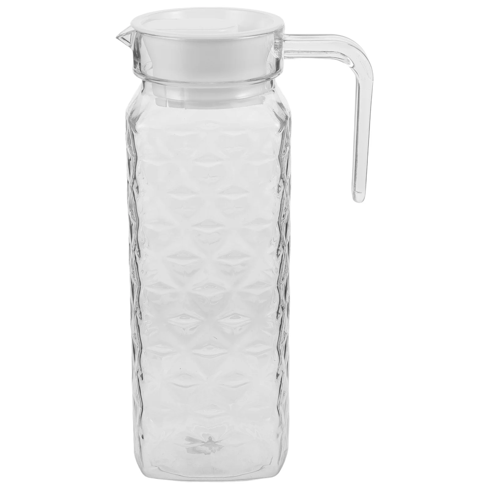 1100Ml Acrylic Water Pitcher Diamond Pattern Shatterproof Large Capacity Jug For Drinks Cold Beverage Dispenser Juice Server
1100Ml Acrylic Water Pitcher Diamond Pattern Shatterproof Large Capacity Jug For Drinks Cold Beverage Dispenser Juice Server