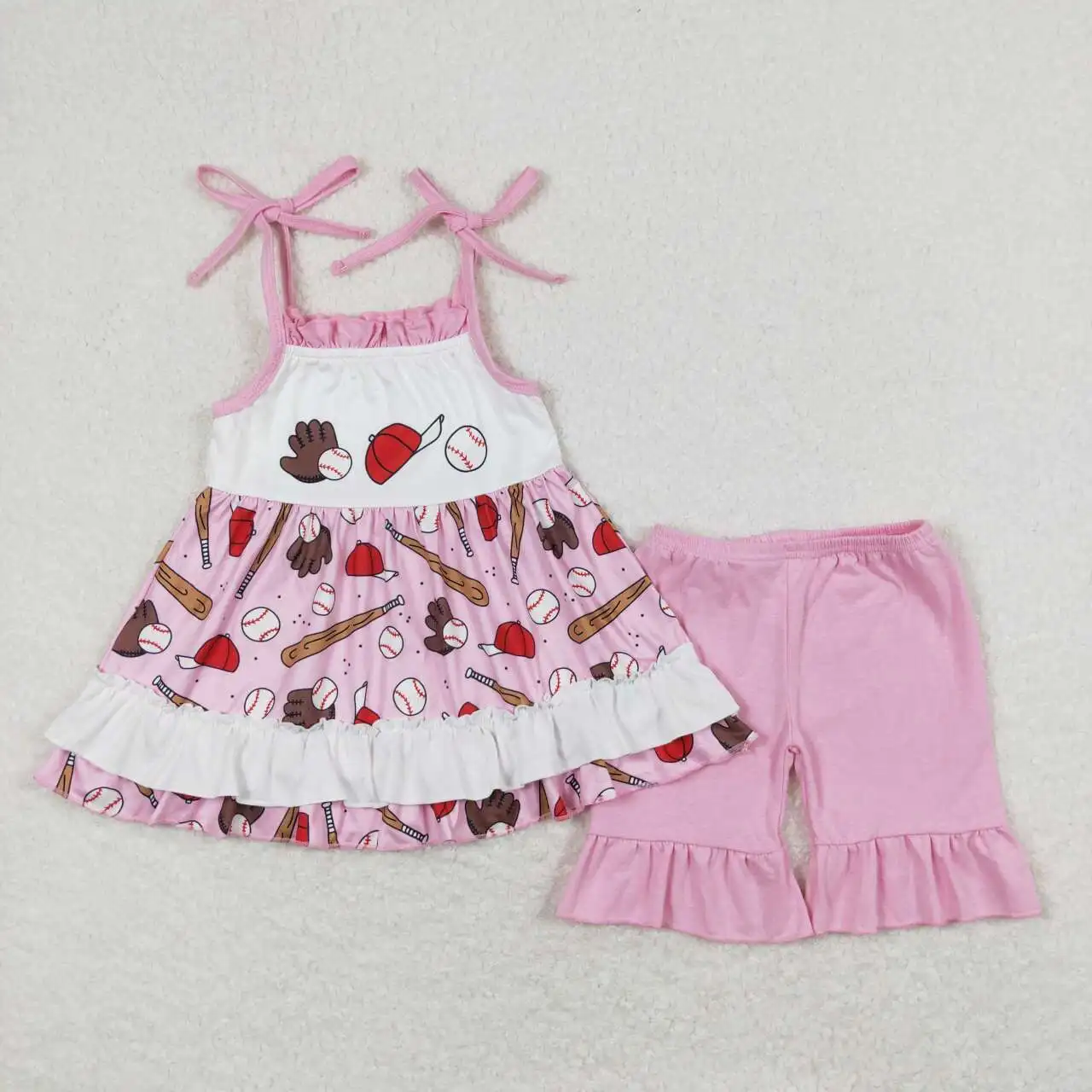 Toddler girls baseball pink Outfits Clothes Baby Short Sleeves Top print Shorts Children Wholesale boutique sets clothing
Toddler girls baseball pink Outfits Clothes Baby Short Sleeves Top print Shorts Children Wholesale boutique sets clothing