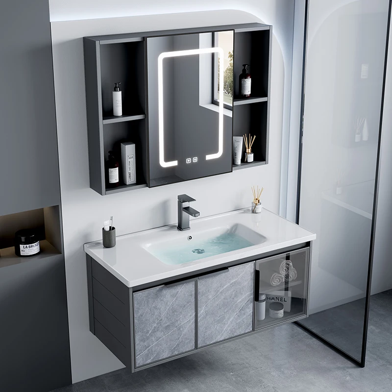Available Aluminum Bathroom Cabinet Vanity Home Or Hotel Bathroom Vanity With Led Light Makeup Mirror Basin
Available Aluminum Bathroom Cabinet Vanity Home Or Hotel Bathroom Vanity With Led Light Makeup Mirror Basin