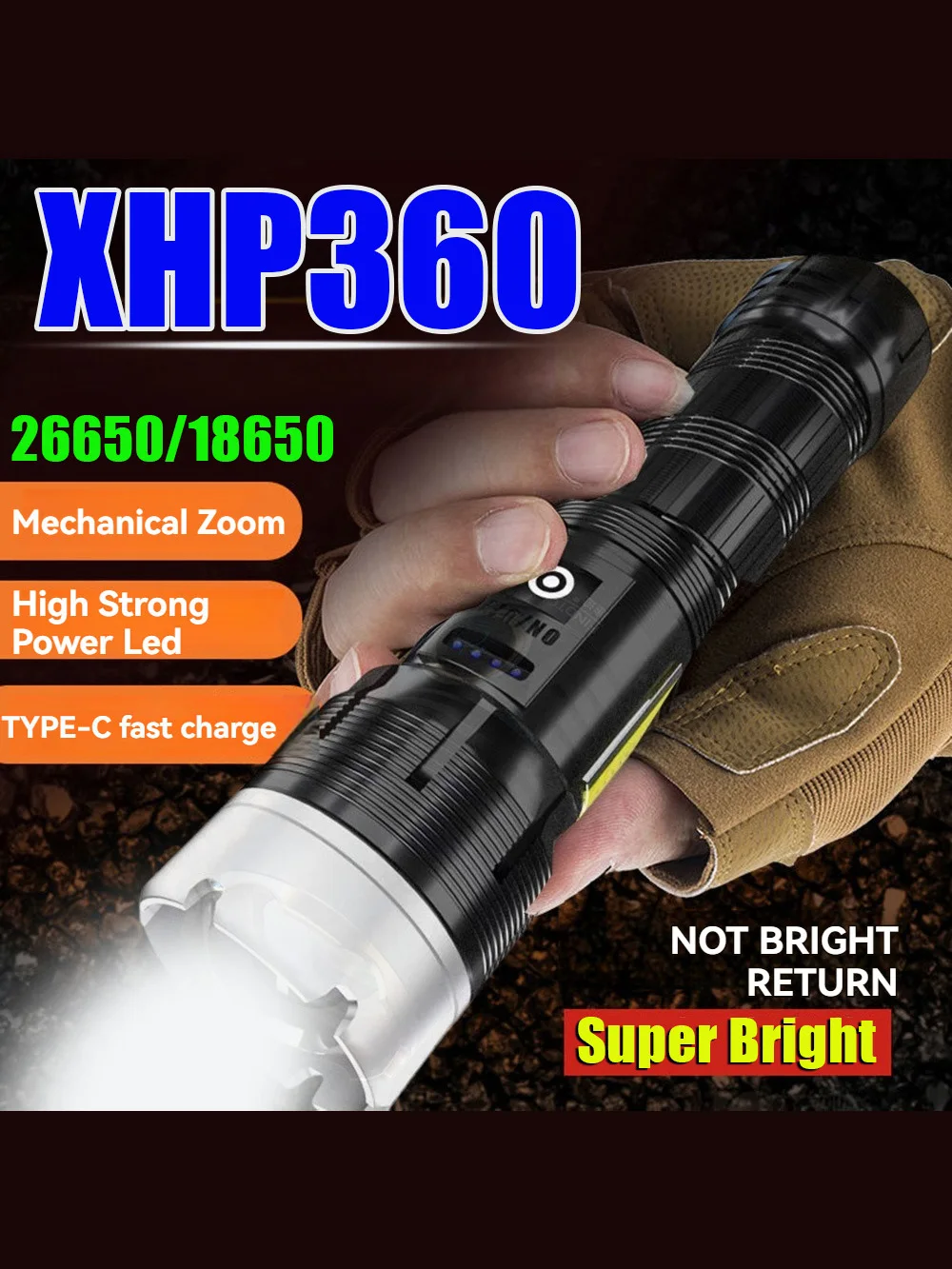 Multi-Functional super bright flashlight LED torch light 2000 lumen headlamp USB Rechargeable headlight most powerful strong
Multi-Functional super bright flashlight LED torch light 2000 lumen headlamp USB Rechargeable headlight most powerful strong