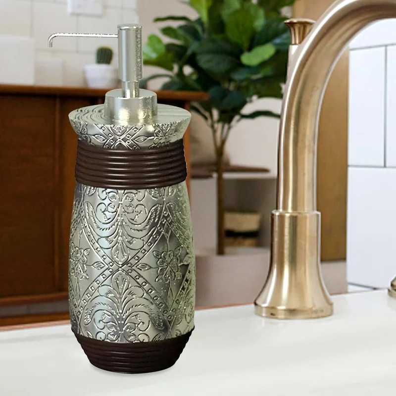 Silver Liquid Soap Dispenser Pump Bottle for Bathroom & Kitchen Sink – Holds Soap, Lotion, Sanitizer
Silver Liquid Soap Dispenser Pump Bottle for Bathroom & Kitchen Sink – Holds Soap, Lotion, Sanitizer